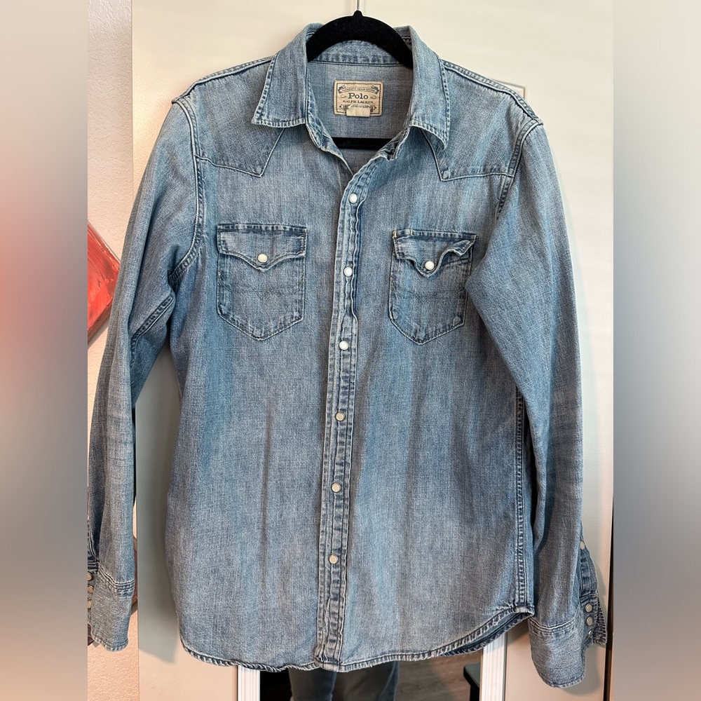 POLO denim botton down shirt